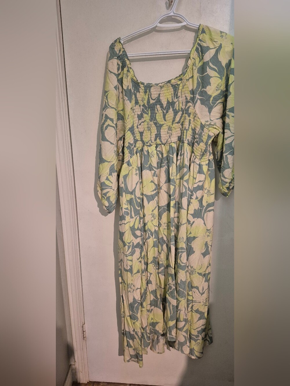 torrid Pastel Green Floral Off-Shoulder Midi Dress Sz.3X NWT - Picture 7 of 9